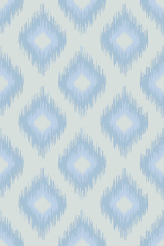 Pattern repeat of Coastal Blue Ikat removable wallpaper design