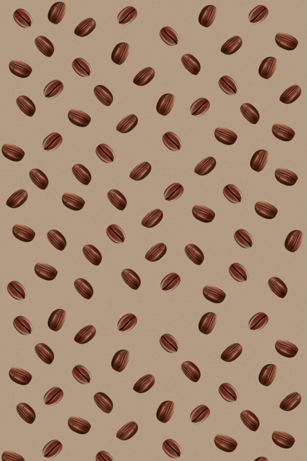 Pattern repeat of Coffee bean for Café removable wallpaper design