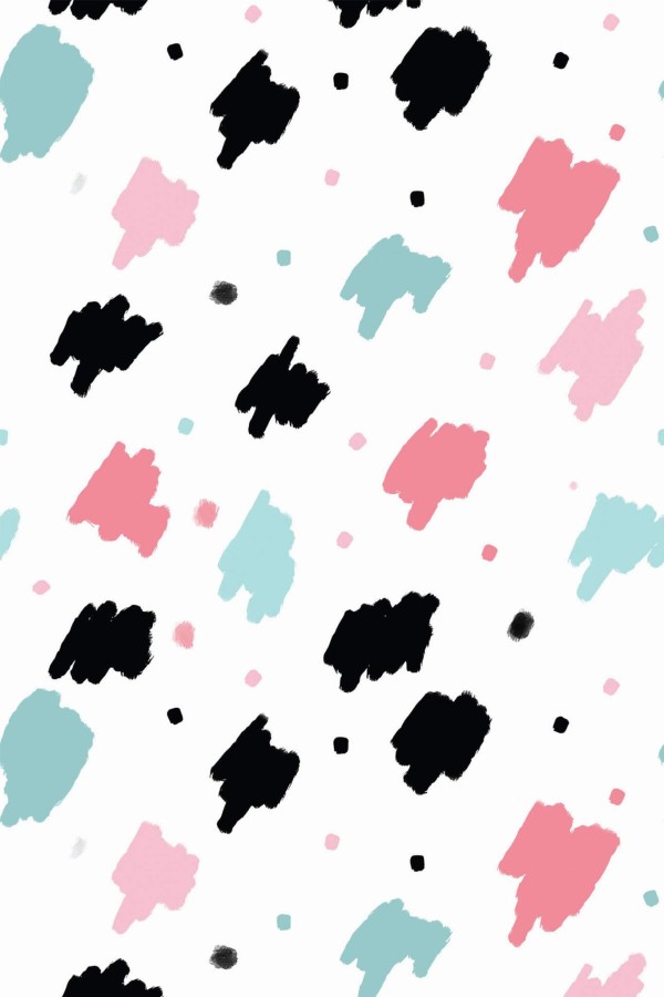 Pattern repeat of Colorful brush stroke removable wallpaper design