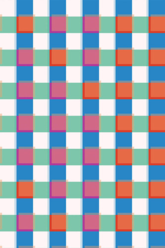 Pattern repeat of Colorful check removable wallpaper design