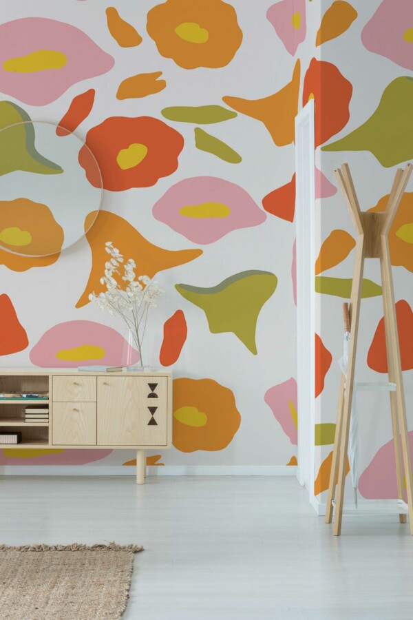 Delightful Pink Floral self-adhesive wall mural by Fancy Walls
