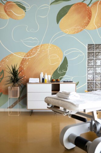 Vintage Peach Serenity wall mural peel and stick by Fancy Walls