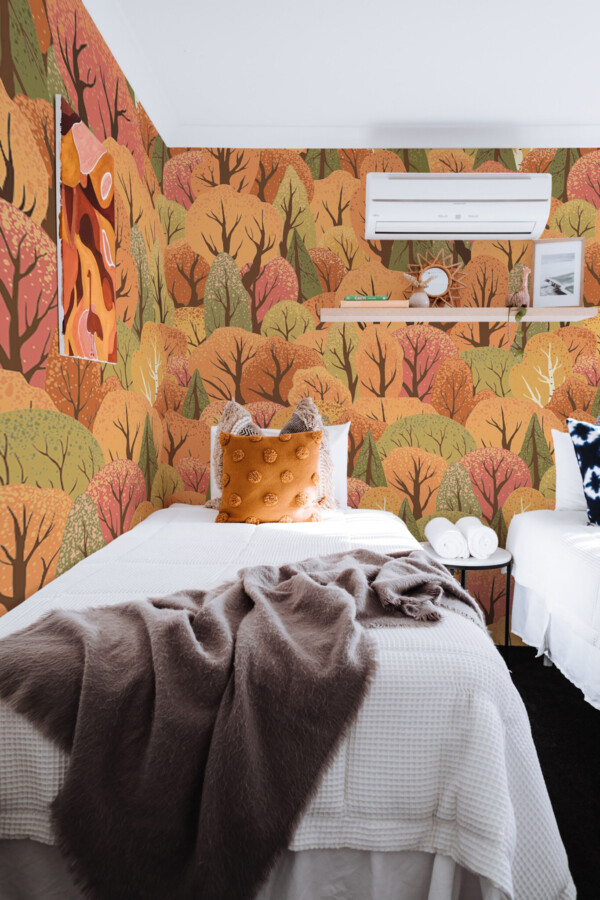 Fiery forest dream mural for wall by Fancy Walls
