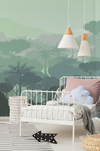 Green plant and tree self-adhesive wall mural by Fancy Walls