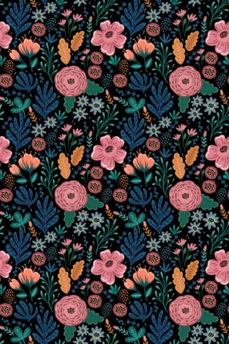 Fancy Walls Colorful Floral wallpaper for Dining room walls in Botanical style removable wallpaper.