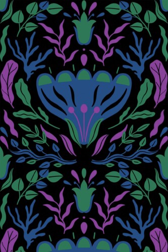 Fancy Walls Colorful Floral wallpaper for Dining room walls in Botanical style traditional wallpaper.
