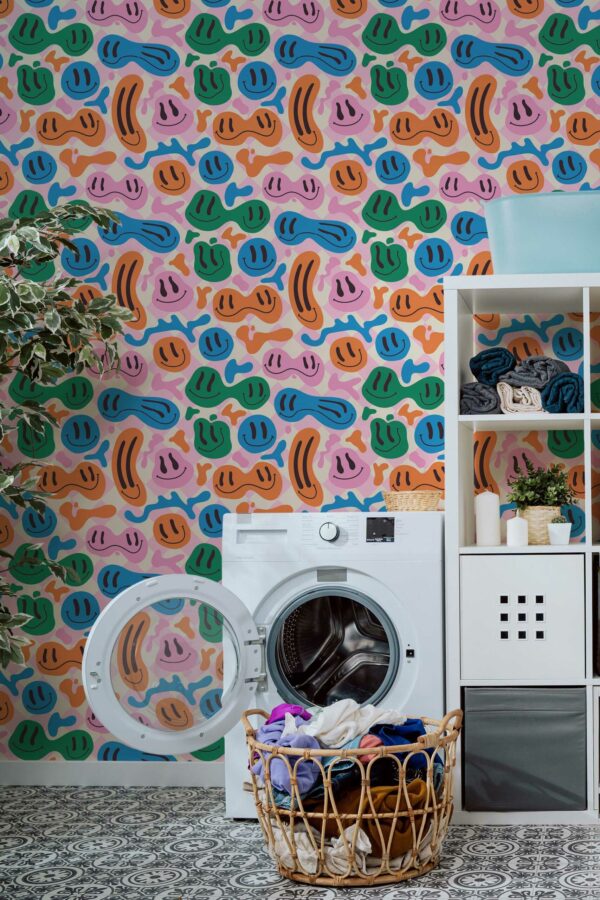 Vibrant Face Fiesta traditional wallpaper from Fancy Walls