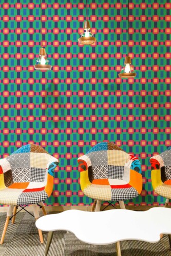 Colorful Geometric Harmony Self-Adhesive Wallpaper by Fancy Walls