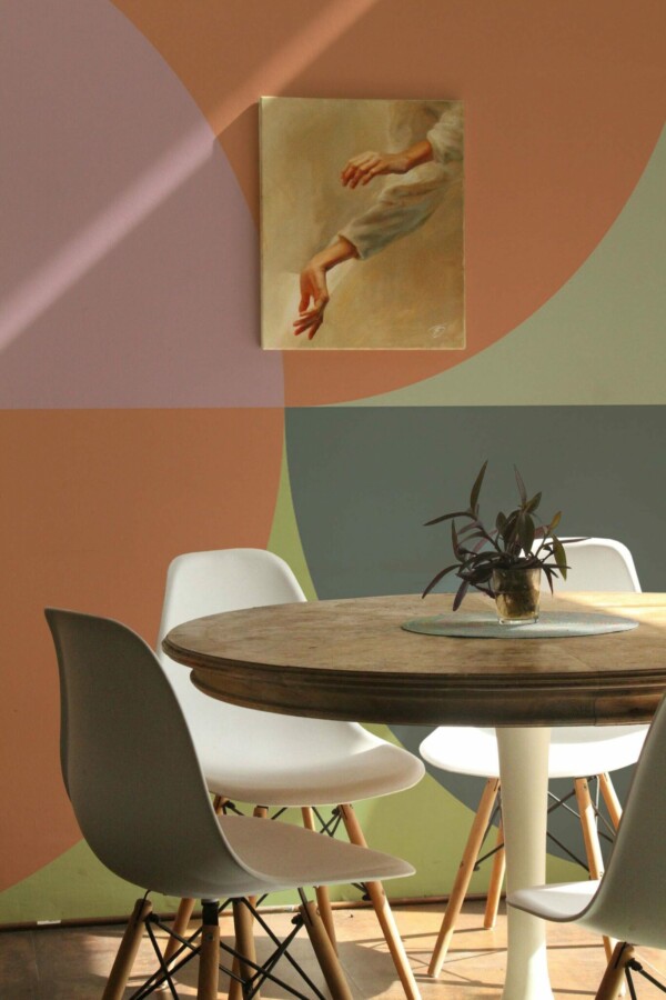 Terracotta Geometric Fancy Walls wall paper mural