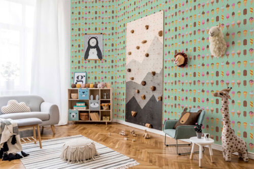 ice cream wallpaper for kids room walls