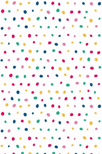 Pattern repeat of Colorful polka dot removable wallpaper design