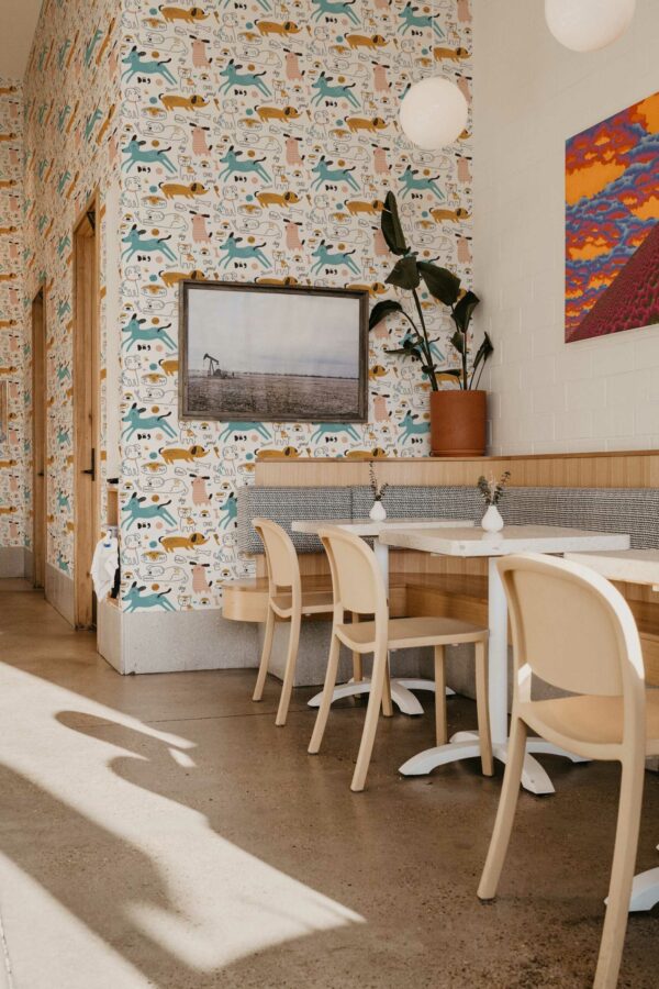 Fancy Walls peel and stick wallpaper with PupJoy design