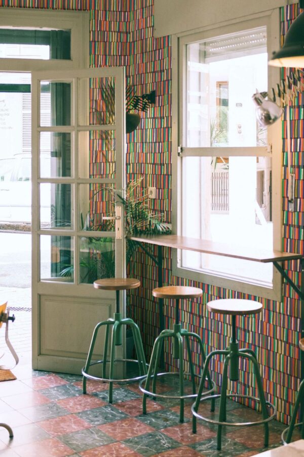 Colorful Stripe Simplicity Self-Adhesive Wallpaper by Fancy Walls