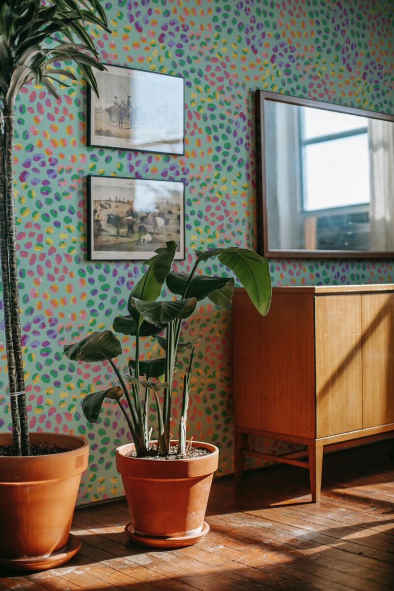 Fancy Walls Peel and Stick Wallpaper in Colorful Dot Design