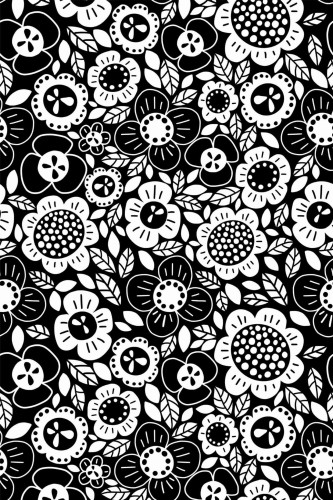 Pattern repeat of Contemporary floral removable wallpaper design