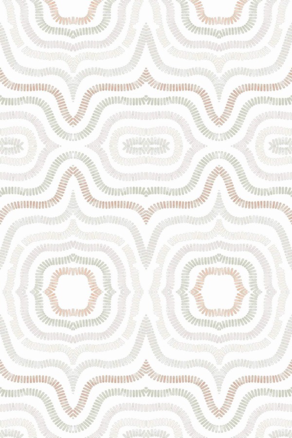 Pattern repeat of Contemporary Moroccan design removable wallpaper design