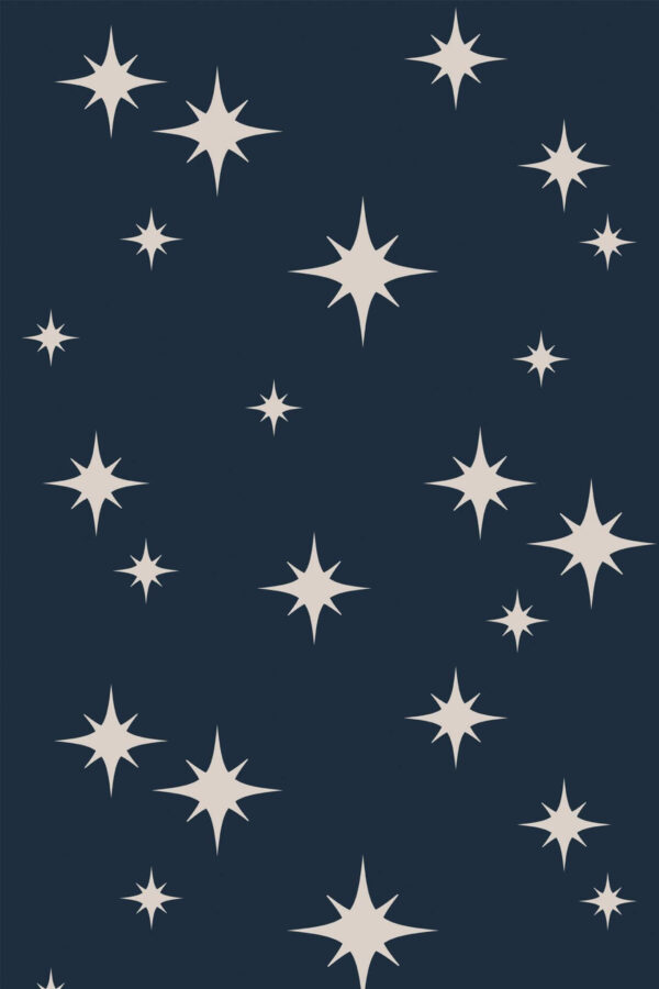 Pattern repeat of Contemporary stars removable wallpaper design