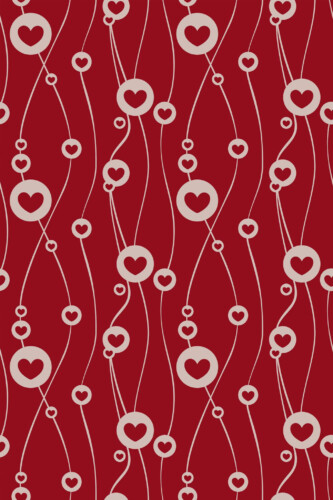 Pattern repeat of Contemporary valentines removable wallpaper design