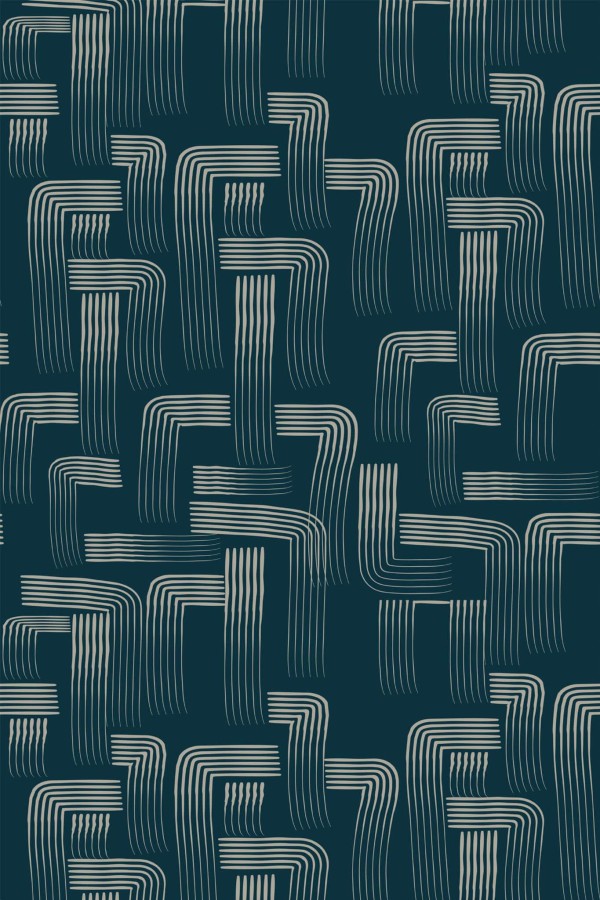 Pattern repeat of Contemporary whimsical removable wallpaper design