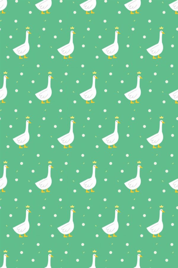 Pattern repeat of Cool duck removable wallpaper design