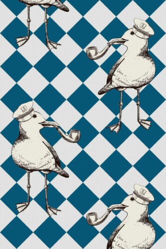 Traditional Wallpaper - Sailor Seal Elegance, Fancy Walls
