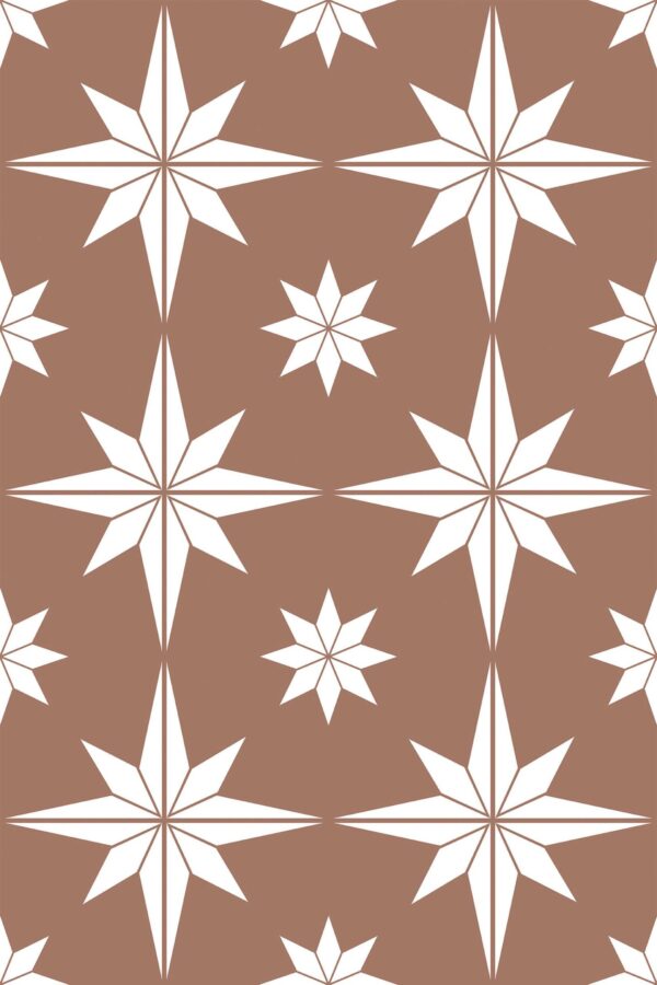 Fancy Walls Brown Stars removable wallpaper