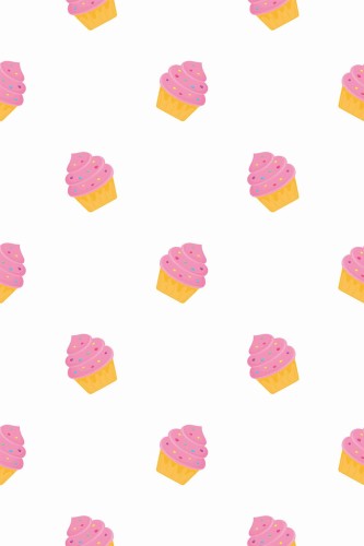 Pattern repeat of Cupcake removable wallpaper design