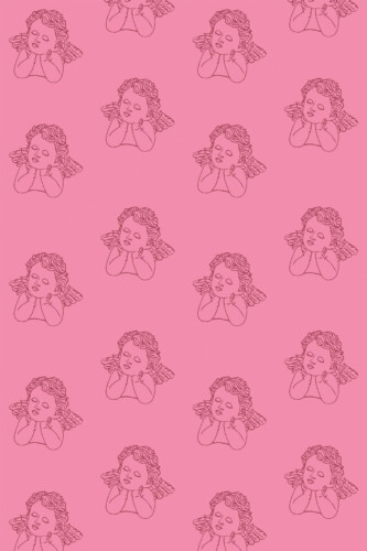 Pattern repeat of Cupid removable wallpaper design