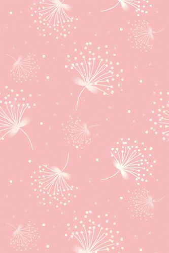 Pattern repeat of Cute dandelion removable wallpaper design