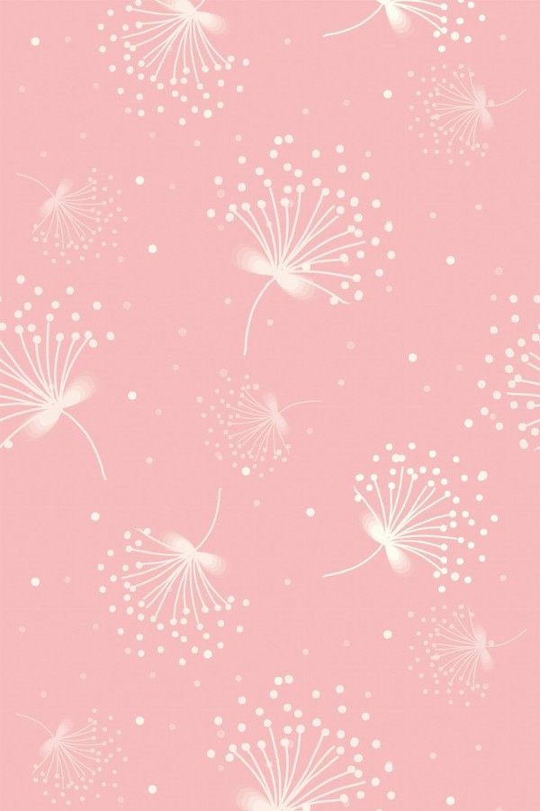 Pattern repeat of Cute dandelion removable wallpaper design