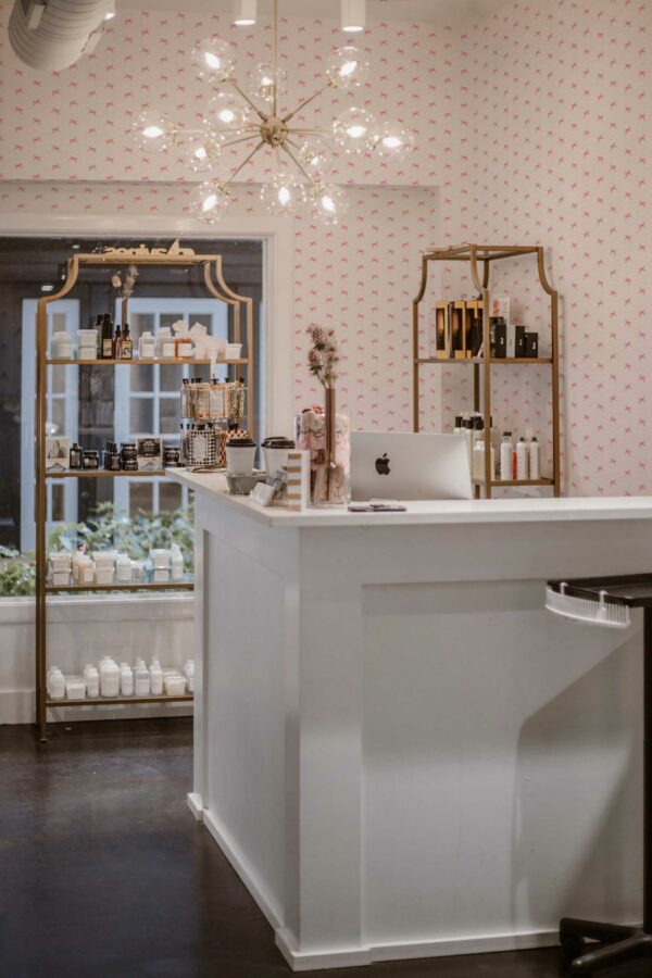 Removable wallpaper by Fancy Walls featuring cute pink ribbons