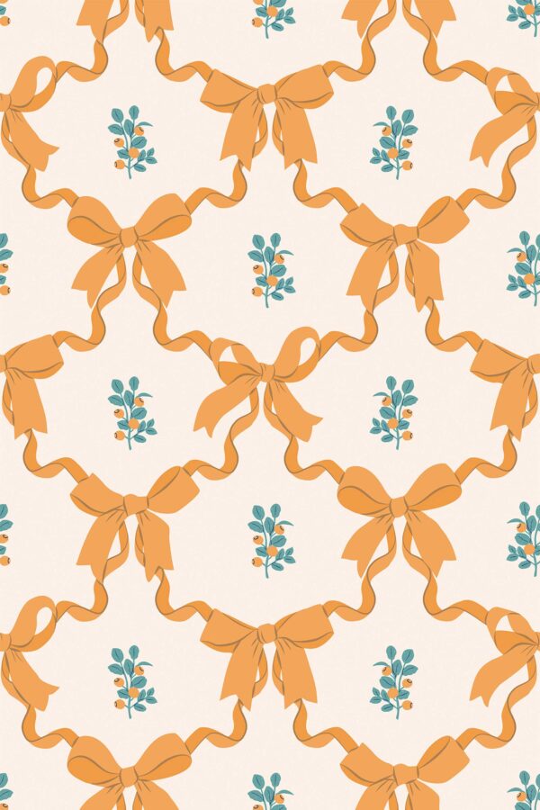 Berry Bows Wallpaper