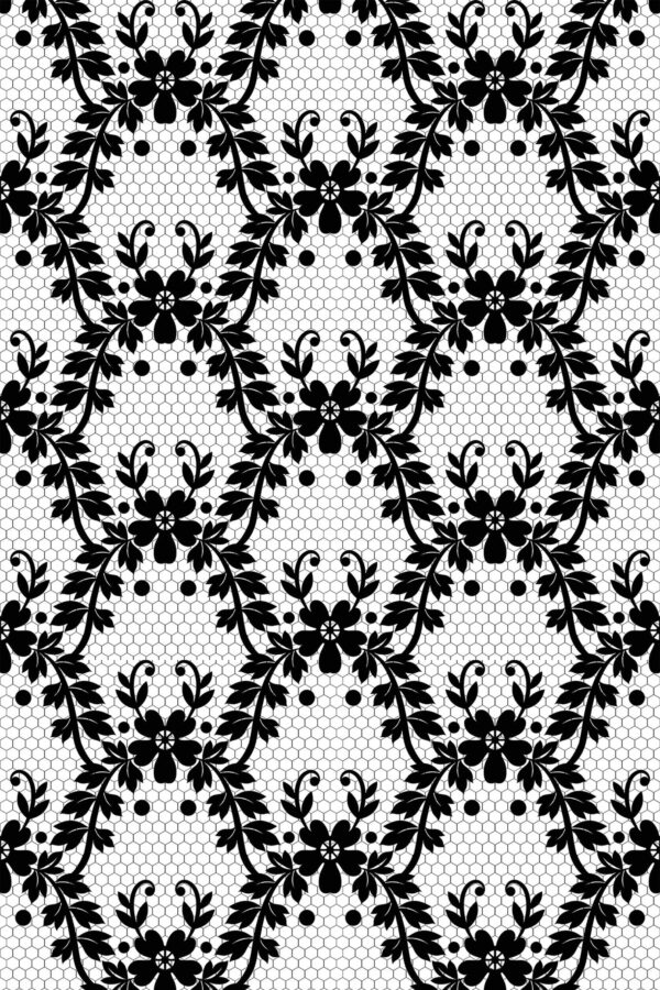 Vintage Floral Laces Wallpaper