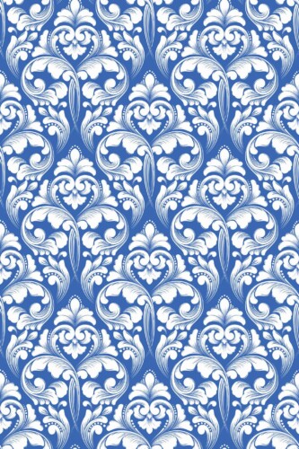 Pattern repeat of Damask pattern removable wallpaper design