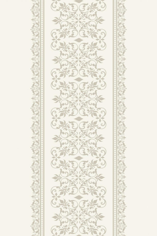 Pattern repeat of Damask striped removable wallpaper design