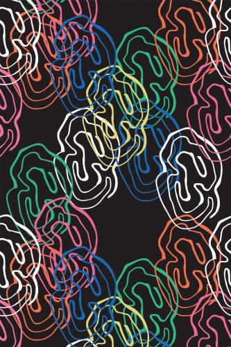 Pattern repeat of Dark abstract removable wallpaper design