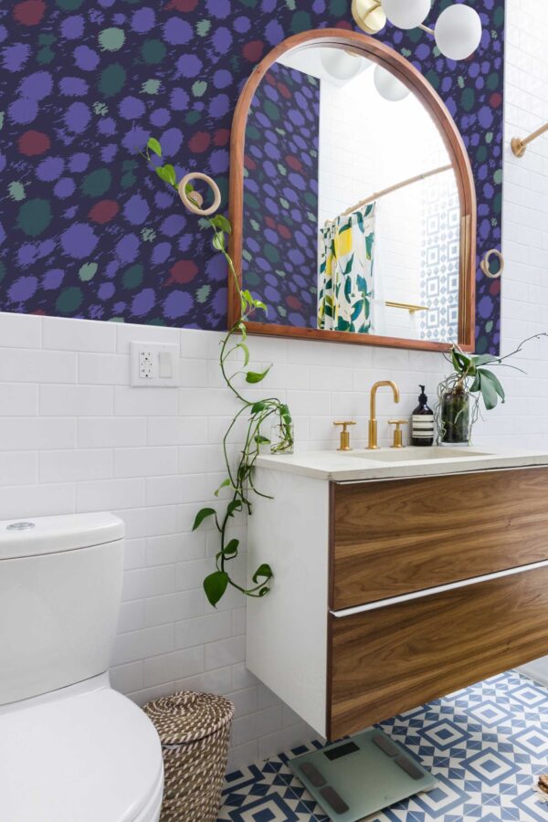 Fancy Walls Dark Blue Stylized Animal Print Enchanting traditional wallpaper