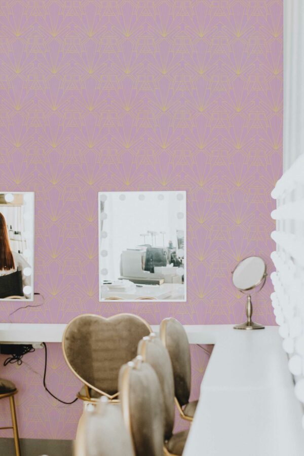 Blush Deco Charm removable wallpaper for stylish interiors