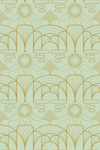 Traditional wallpaper design of Artistic Sage Geometry by Fancy Walls