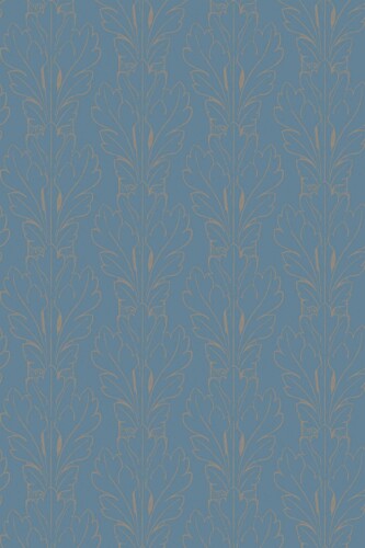 Fancy Walls elegant self-adhesive wallpaper featuring a Blue Leaf pattern.