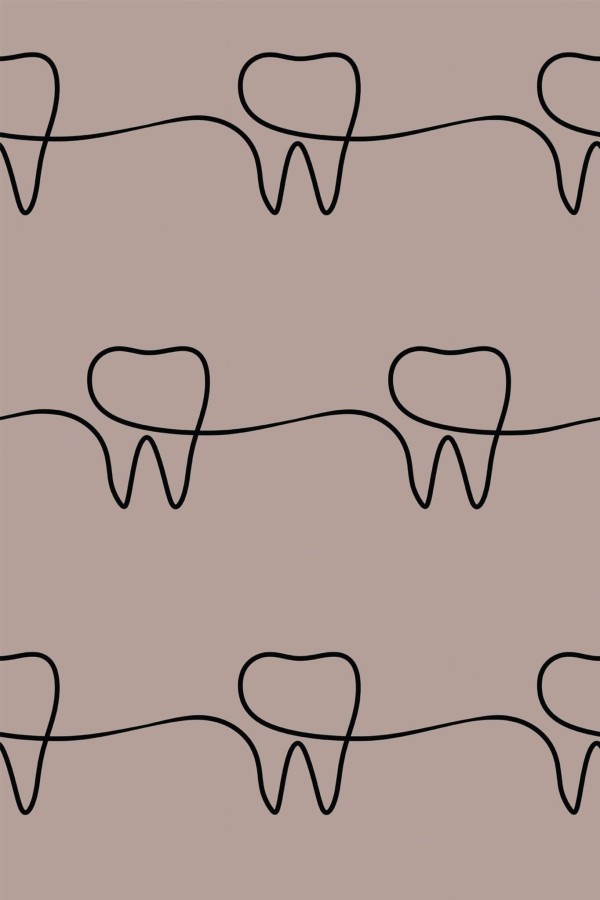 Pattern repeat of Dental removable wallpaper design