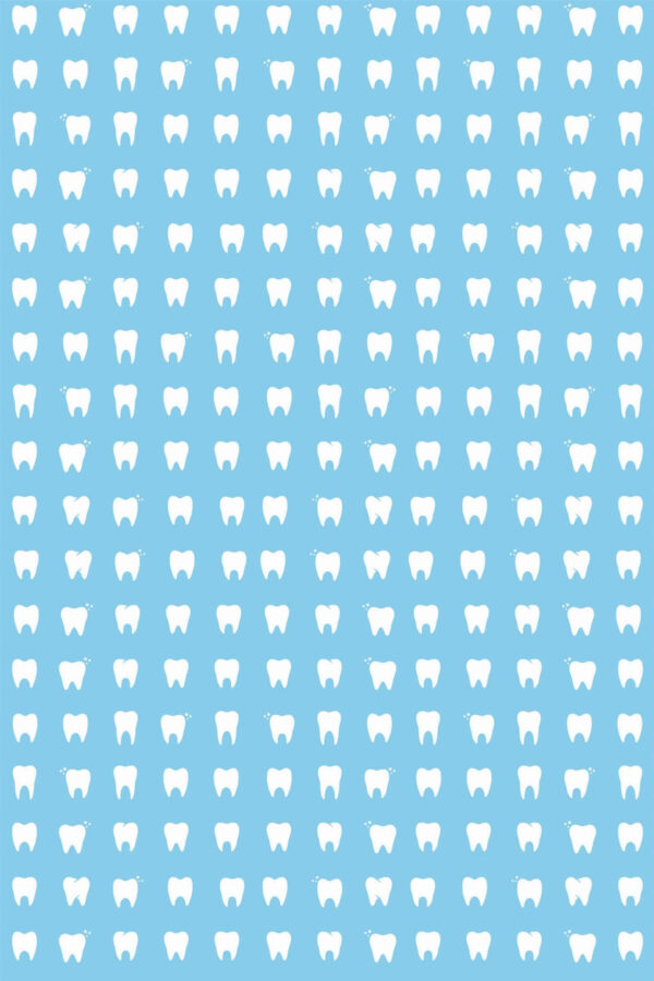 Pattern repeat of Dentist Tooth Pattern removable wallpaper design