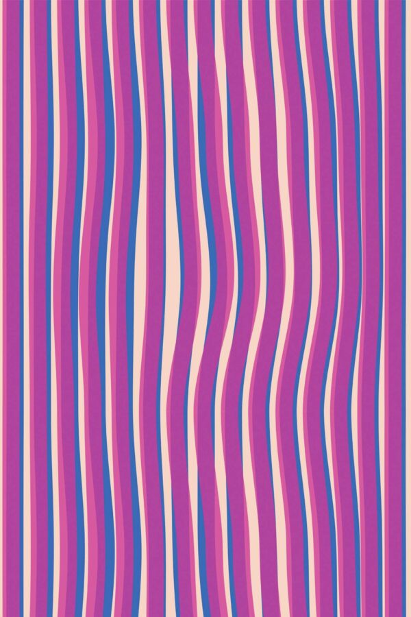 Pattern repeat of Distorted lines removable wallpaper design