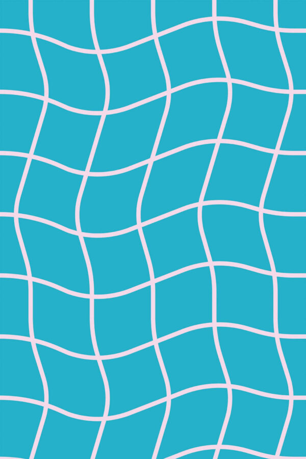 Pattern repeat of Distorted swimming pool removable wallpaper design
