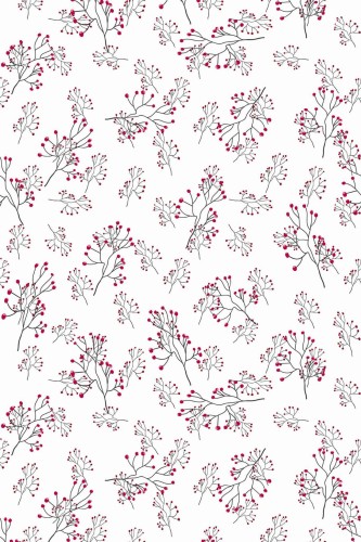 Pattern repeat of Ditsy floral removable wallpaper design