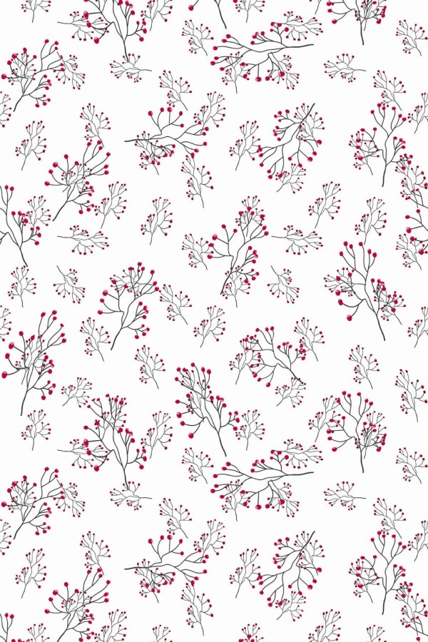 Pattern repeat of Ditsy floral removable wallpaper design