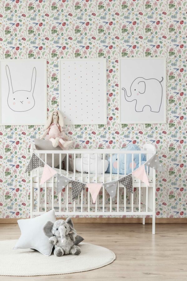 Removable Wallpaper featuring Colorful Dragonfly Delight - Fancy Walls