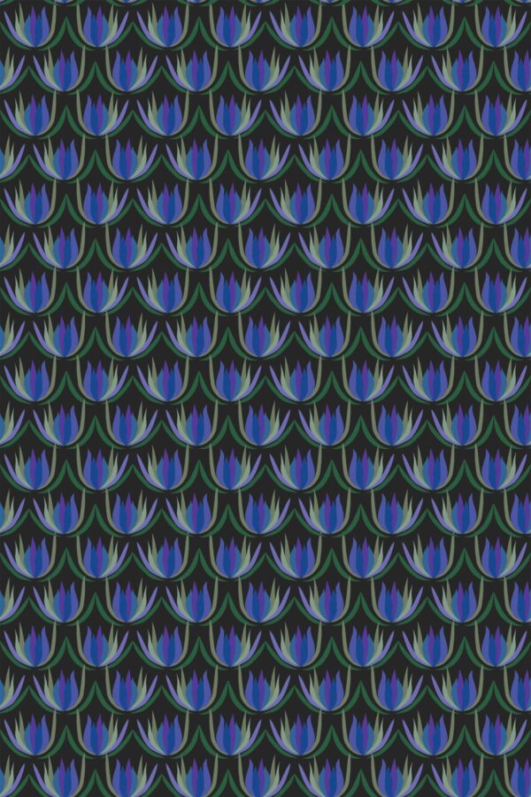 Fancy Walls Blue Bloom non-pasted wallpaper
