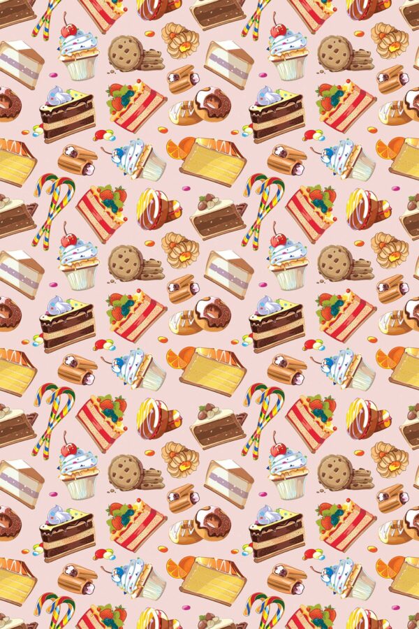 Fancy Walls peel and stick wallpaper with pink fun design