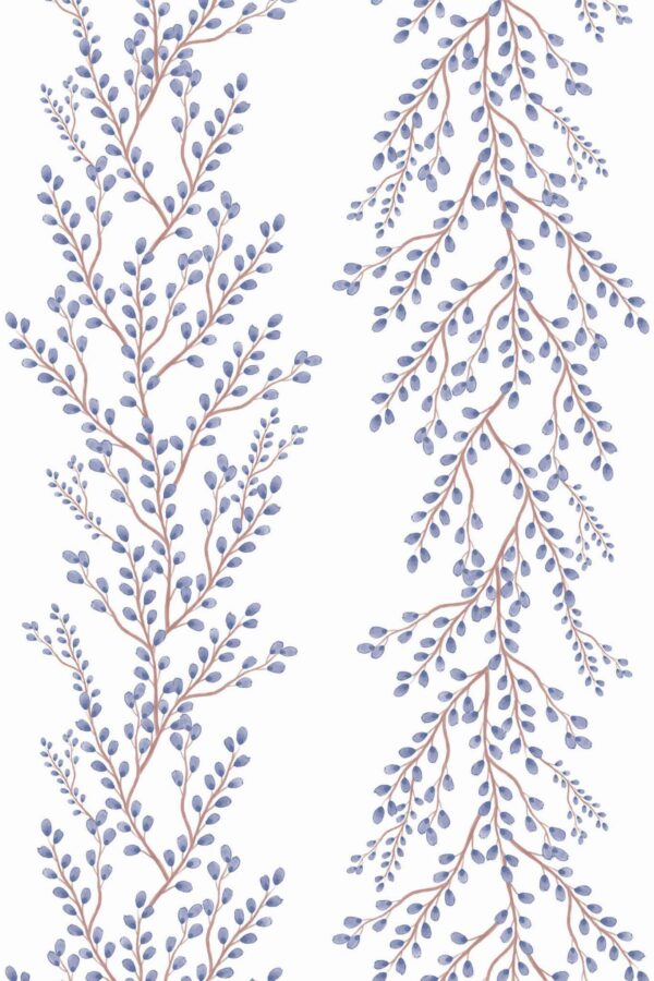 Pattern repeat of Easter branch removable wallpaper design
